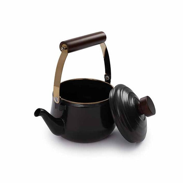 Barebones Enamel Teapot - Charcoal